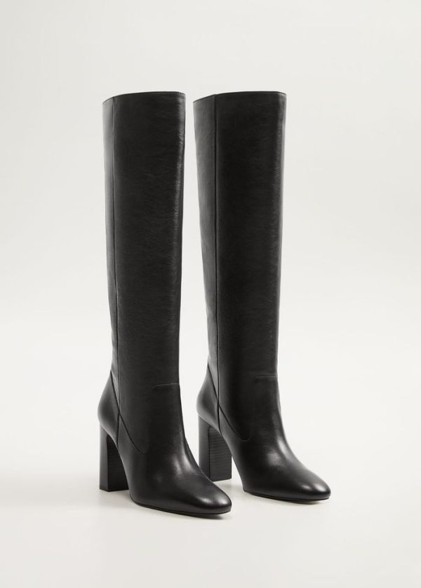 Leather High Leg Boots